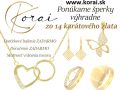 Novoročná akcia na zlaté šperky Korai
